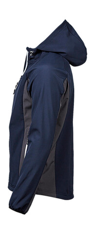 Tee Jays Hooded Lightweight Performance Softshell, Black/Dark Grey, 2XL bedrucken, Art.-Nr. 435541536