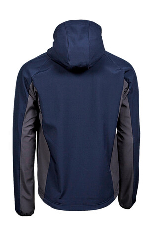Tee Jays Hooded Lightweight Performance Softshell, Dark Grey/Off White, 3XL bedrucken, Art.-Nr. 435541637