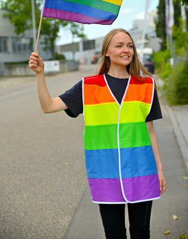 Korntex National Flag Vest Pride, Rainbow, S/M bedrucken, Art.-Nr. 436139993 Korntex National Flag Vest Pride, Rainbow, S/M bedrucken, Art.-Nr. 436139993