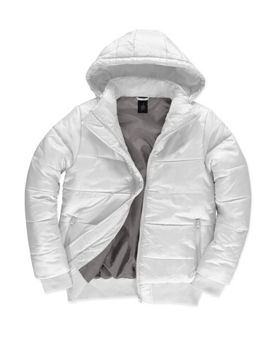 B & C Superhood/men Jacket, White/Warm Grey, 2XL bedrucken, Art.-Nr. 437420727 B & C Superhood/men Jacket, White/Warm Grey, 2XL bedrucken, Art.-Nr. 437420727