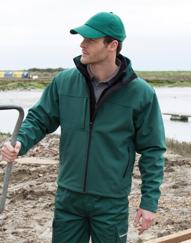 Result Men`s Classic Softshell Jacket, Azure, S bedrucken, Art.-Nr. 439333103