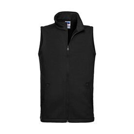Russell Europe Men`s Smart Softshell Gilet, Black, XS bedrucken, Art.-Nr. 445001012