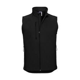 Russell Europe Softshell Gilet, Black, XS bedrucken, Art.-Nr. 459001012