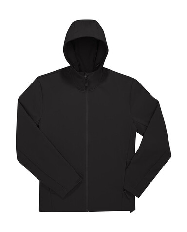 B &amp; C Reset 3Lr Hooded Softshell, Black, XS bedrucken, Art.-Nr. 460421011