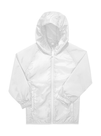 B &amp; C #Reset Windbreaker /kids, White, 5/6 (110/116) bedrucken, Art.-Nr. 465420004