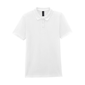 Gildan Softstyle Women`s Pique Polo, White, S bedrucken, Art.-Nr. 500090003