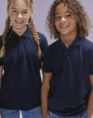 B &amp; C MY POLO 180 /kids, White, 12/13 (152/164) bedrucken, Art.-Nr. 505420007