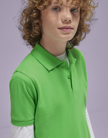 B &amp; C MY POLO 180 /kids, White, 5/6 (110/116) bedrucken, Art.-Nr. 505420004