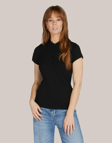 SG Signature Tagless Polo Stretch Women, Dark Black, 3XL bedrucken, Art.-Nr. 510521048