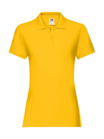 Fruit of the Loom Ladies` Premium Polo, Sunflower, M (12) bedrucken, Art.-Nr. 528016014