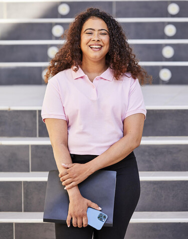 Fruit of the Loom Ladies` Premium Polo, Light Pink, XS (8) bedrucken, Art.-Nr. 528014202