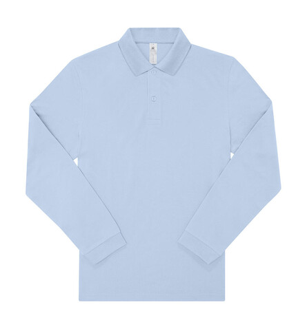 B &amp; C My Polo 180 LSL, Blush Blue, M bedrucken, Art.-Nr. 528423033