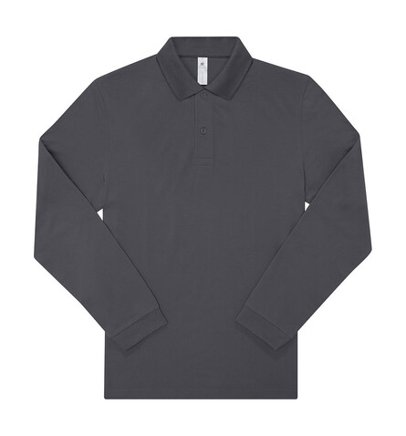 B &amp; C My Polo 210 LSL, Dark Grey, 2XL bedrucken, Art.-Nr. 530421286