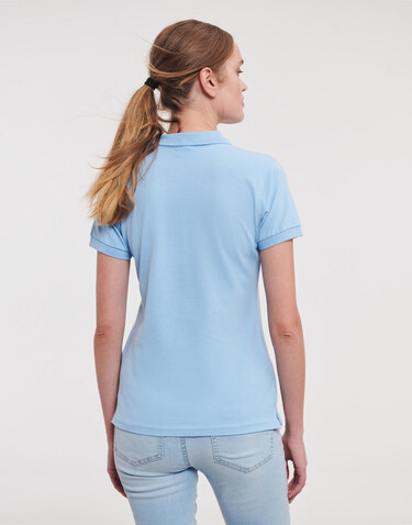 Russell Europe Ladies` Fitted Stretch Polo, White, XS bedrucken, Art.-Nr. 566000002 Russell Europe Ladies` Fitted Stretch Polo, White, XS bedrucken, Art.-Nr. 566000002