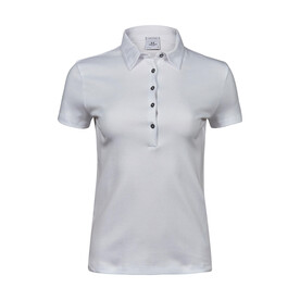 Tee Jays Ladies` Pima Cotton Polo, White, S bedrucken, Art.-Nr. 585540003