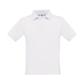 B &amp;amp; C Safran/kids Polo, White, 9/11 (134/146) bedrucken, Art.-Nr. 588420006