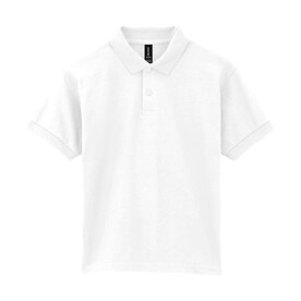 Gildan Kids` DryBlend® Jersey Polo, White, S (122/134) bedrucken, Art.-Nr. 589090003