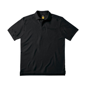 B &amp;amp; C Skill Pro Workwear Pocket Polo, Black, S bedrucken, Art.-Nr. 590421013