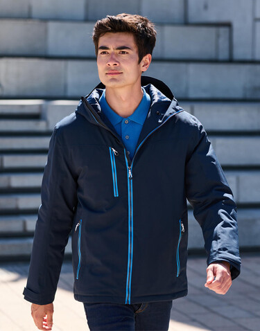 Regatta Navigate Waterproof Jacket, Black/New Royal, S bedrucken, Art.-Nr. 601171493