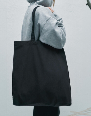 True Blanks Cotton Canvas Large Tote, Off Black, One Size bedrucken, Art.-Nr. 601411020