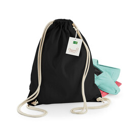 Westford Mill EarthAware™ Organic Gymsac, Natural, One Size bedrucken, Art.-Nr. 609280080
