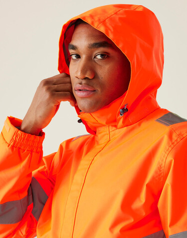 Regatta Pro Hi-Vis Dover Jacket, Yellow, 2XL bedrucken, Art.-Nr. 614176015