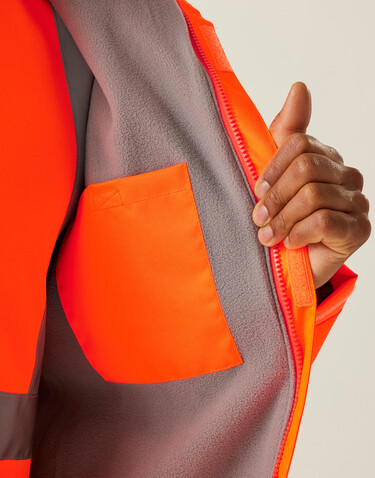 Regatta Pro Hi-Vis Dover Jacket, Yellow, 2XL bedrucken, Art.-Nr. 614176015