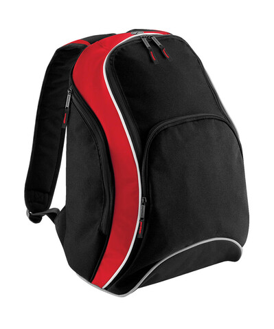 Bag Base Teamwear Backpack, Black/Classic Red/White, One Size bedrucken, Art.-Nr. 617291930 Bag Base Teamwear Backpack, Black/Classic Red/White, One Size bedrucken, Art.-Nr. 617291930