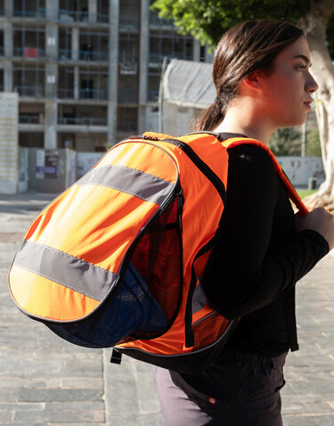 Shugon Hi-Vis Backpack, Hi-Vis Orange/Black, One Size bedrucken, Art.-Nr. 621384650 Shugon Hi-Vis Backpack, Hi-Vis Orange/Black, One Size bedrucken, Art.-Nr. 621384650