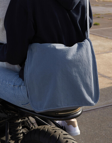 SG ACCESSORIES - BAGS Canvas Messenger, Neutral Grey, One Size bedrucken, Art.-Nr. 637571190