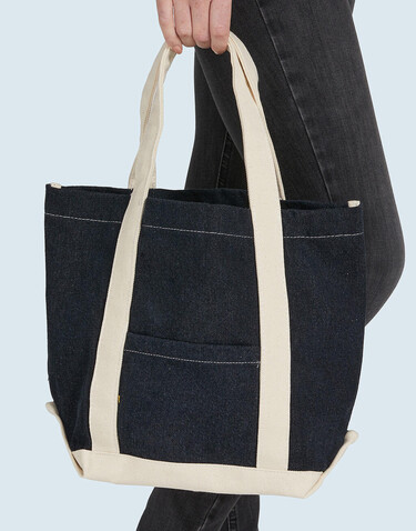 SG ACCESSORIES - BAGS Canvas Denim Shopper, Black Stonewash/Natural, One Size bedrucken, Art.-Nr. 638571550 SG ACCESSORIES - BAGS Canvas Denim Shopper, Black Stonewash/Natural, One Size bedrucken, Art.-Nr. 638571550
