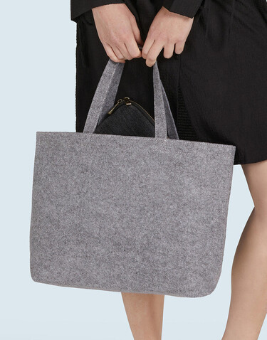 SG ACCESSORIES - BAGS Large Felt Shopper, Charcoal Melange, One Size bedrucken, Art.-Nr. 640571300 SG ACCESSORIES - BAGS Large Felt Shopper, Charcoal Melange, One Size bedrucken, Art.-Nr. 640571300