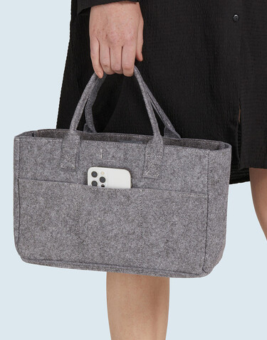 SG ACCESSORIES - BAGS Pocket Felt Shopper, Charcoal Melange, One Size bedrucken, Art.-Nr. 641571300 SG ACCESSORIES - BAGS Pocket Felt Shopper, Charcoal Melange, One Size bedrucken, Art.-Nr. 641571300
