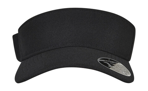 Flexfit 110 Visor Cap, Black, One Size bedrucken, Art.-Nr. 663681010