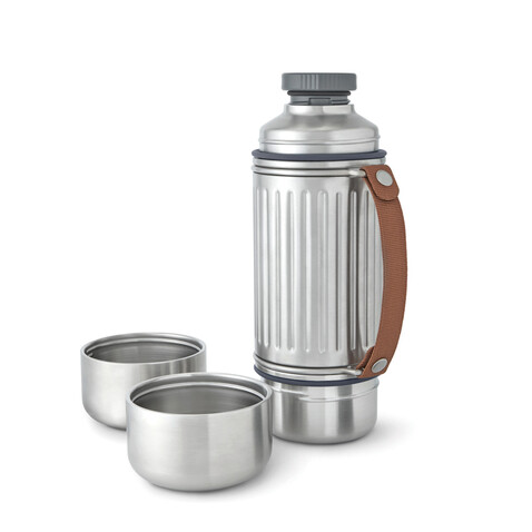 Black+Blum Explorer Flasche Duo 1L grau bedrucken, Art.-Nr. P439.1702 Black+Blum Explorer Flasche Duo 1L grau bedrucken, Art.-Nr. P439.1702