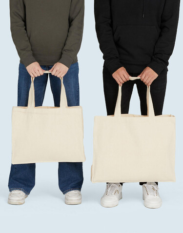 SG ACCESSORIES - BAGS Canvas Wide Shopper with Fold LH, Natural, L (42x32x12cm) bedrucken, Art.-Nr. 675570081 SG ACCESSORIES - BAGS Canvas Wide Shopper with Fold LH, Natural, L (42x32x12cm) bedrucken, Art.-Nr. 675570081