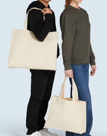 SG ACCESSORIES - BAGS Canvas Wide Shopper with Fold LH, Natural, L (42x32x12cm) bedrucken, Art.-Nr. 675570081 SG ACCESSORIES - BAGS Canvas Wide Shopper with Fold LH, Natural, L (42x32x12cm) bedrucken, Art.-Nr. 675570081
