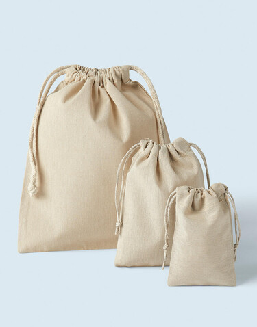 SG ACCESSORIES - BAGS Recycled Cotton/Polyester Stuff Bag, Natural Heather, 2XS (10x14) bedrucken, Art.-Nr. 682570141 SG ACCESSORIES - BAGS Recycled Cotton/Polyester Stuff Bag, Natural Heather, 2XS (10x14) bedrucken, Art.-Nr. 682570141