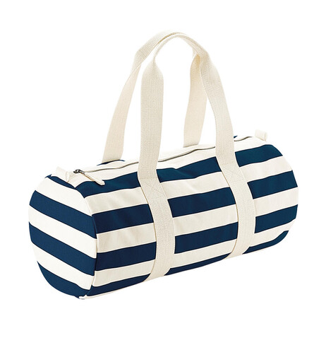 Westford Mill Nautical Barrel Bag, Natural/Navy, One Size bedrucken, Art.-Nr. 689280600 Westford Mill Nautical Barrel Bag, Natural/Navy, One Size bedrucken, Art.-Nr. 689280600