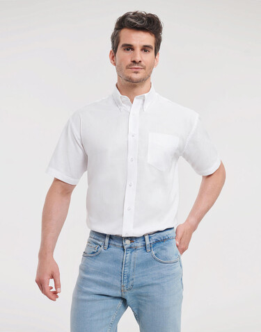 Russell Europe Oxford Shirt, White, S bedrucken, Art.-Nr. 731000001 Russell Europe Oxford Shirt, White, S bedrucken, Art.-Nr. 731000001