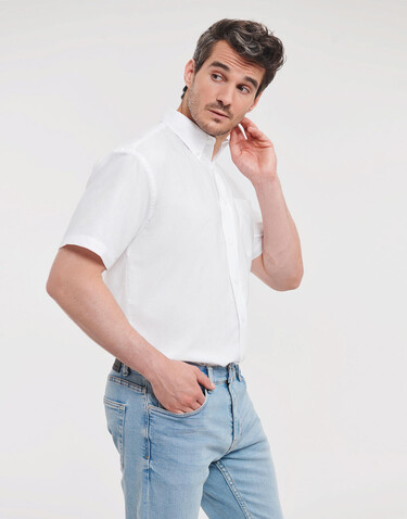 Russell Europe Oxford Shirt, White, S bedrucken, Art.-Nr. 731000001 Russell Europe Oxford Shirt, White, S bedrucken, Art.-Nr. 731000001