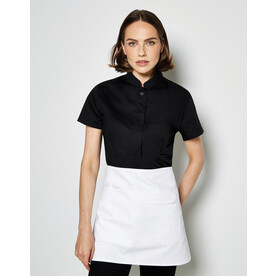 Kustom Kit Women`s Tailored Fit Mandarin Collar SSL, Black, XS bedrucken, Art.-Nr. 749111011
