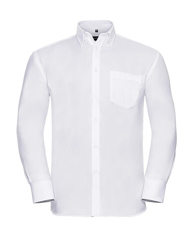 Russell Europe Men`s LS Ultimate Non-iron Shirt, White, S/15" bedrucken, Art.-Nr. 756000001