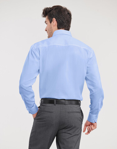 Russell Europe Men`s LS Ultimate Non-iron Shirt, White, S/15" bedrucken, Art.-Nr. 756000001