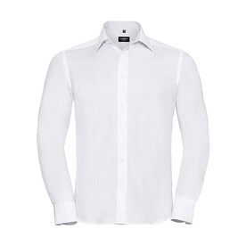 Russell Europe Tailored Ultimate Non-iron Shirt LS, White, S/15&amp;quot; bedrucken, Art.-Nr. 758000001