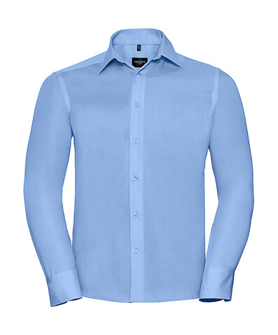 Russell Europe Tailored Ultimate Non-iron Shirt LS, White, S/15" bedrucken, Art.-Nr. 758000001
