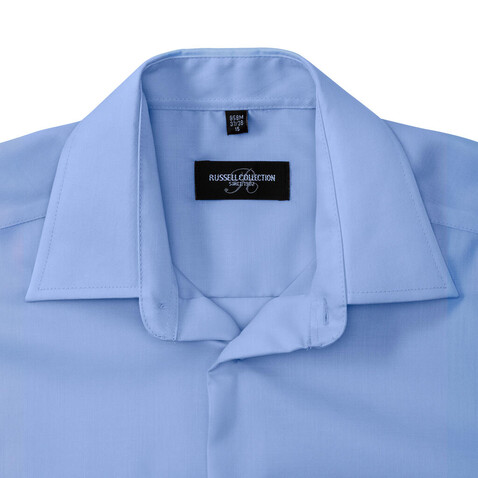 Russell Europe Tailored Ultimate Non-iron Shirt LS, White, S/15" bedrucken, Art.-Nr. 758000001