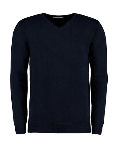 Kustom Kit Classic Fit Arundel V Neck Sweater, Black, XXS bedrucken, Art.-Nr. 762111011