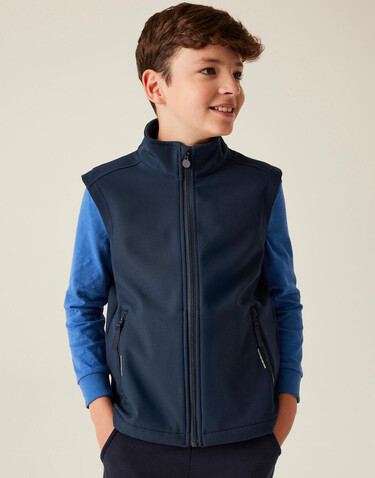Regatta Junior Ablaze Softshell Bodywarmer, Navy/Navy, 7-8 (128) bedrucken, Art.-Nr. 779172564