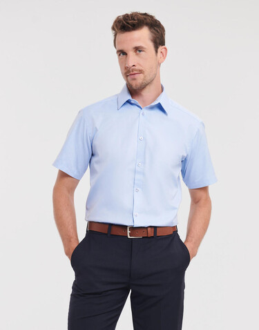 Russell Europe Men`s Herringbone Shirt, White, S (15") bedrucken, Art.-Nr. 783000003